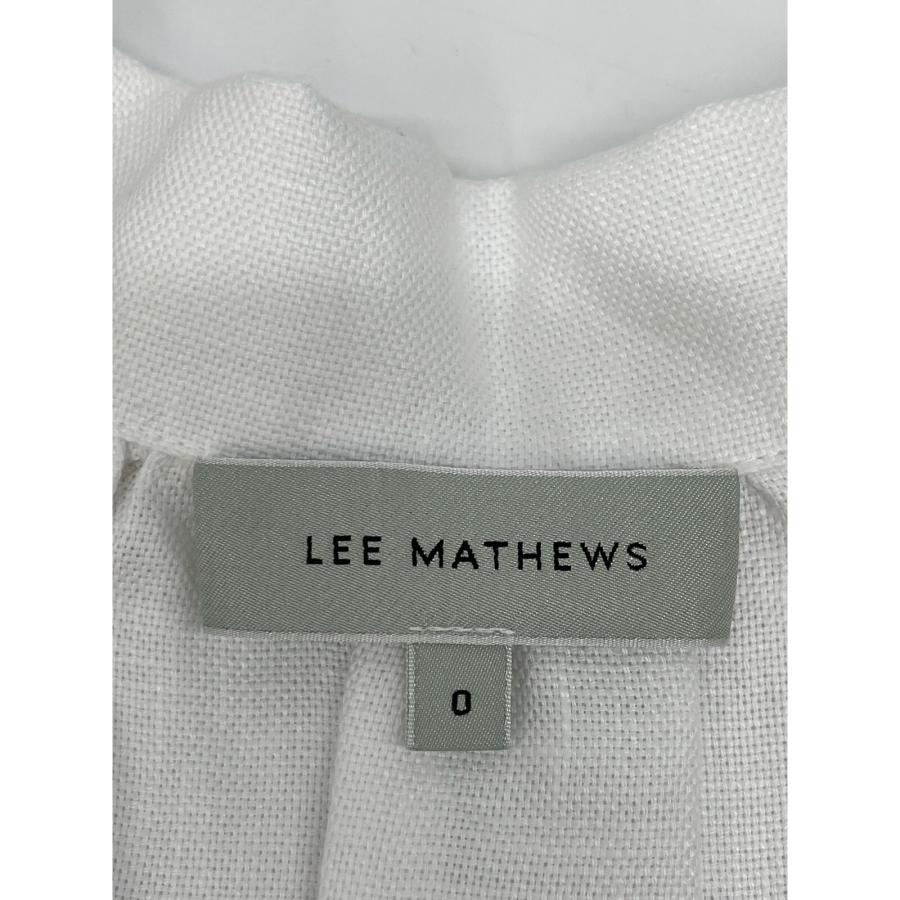 LEE MATHEWS リーマシュー ホワイト レースパイピング 半袖ギャザー