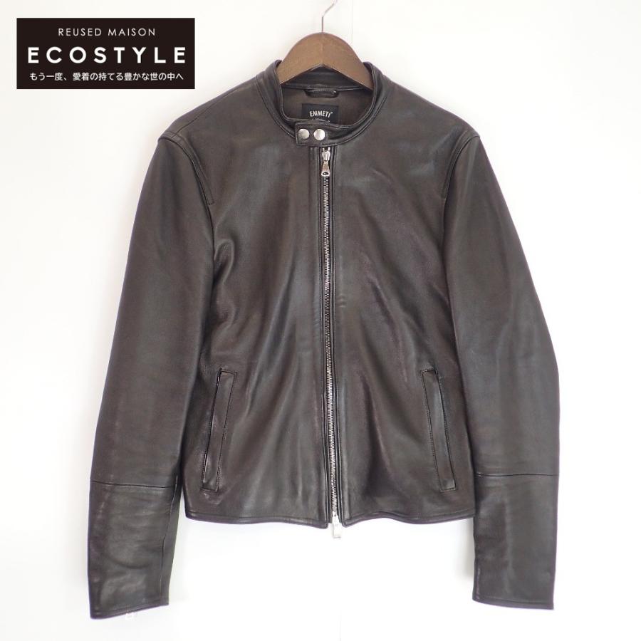 EMMETI アッカ ラムスキン シングルライダースジャケット 46 【公式通販】