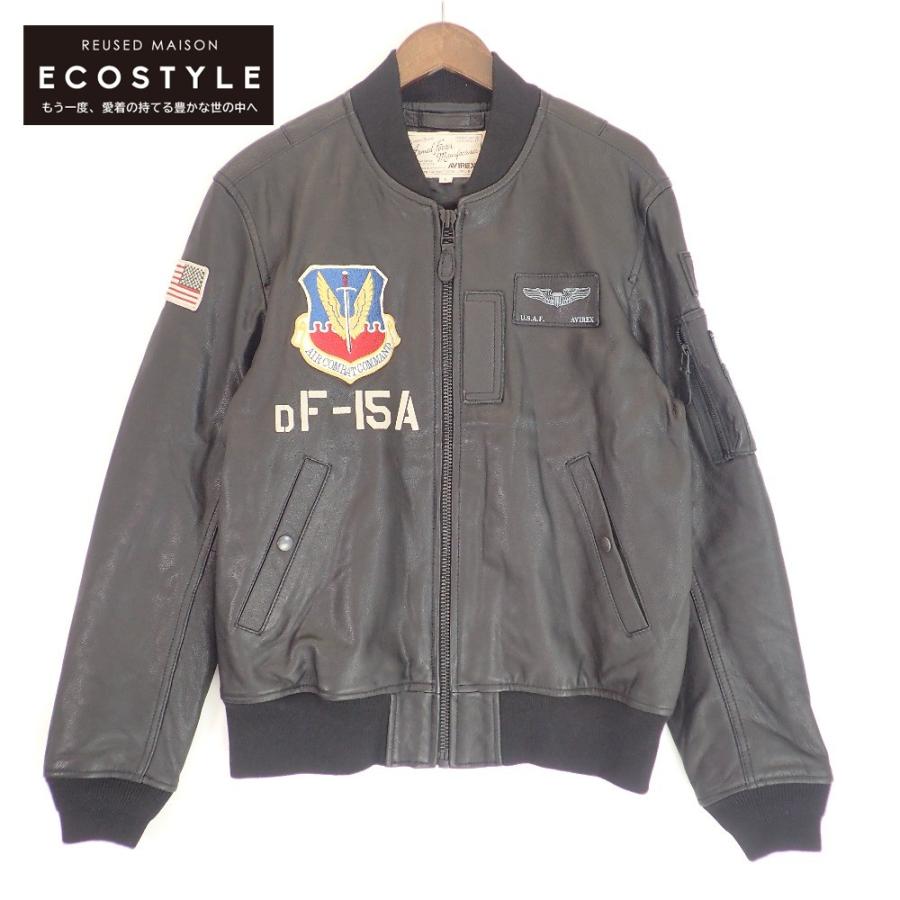 AVIREX（アヴィレックス） 6151098 ブラック 40th ANNIV LEATHER MA-1