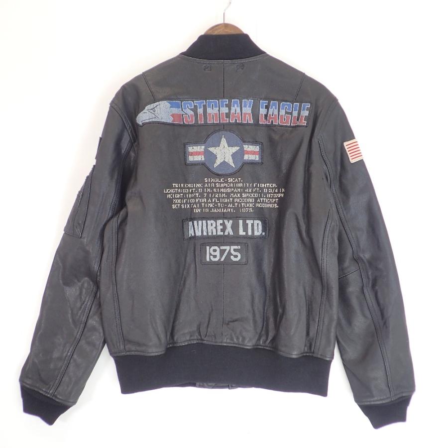 AVIREX（アヴィレックス） 6151098 ブラック 40th ANNIV LEATHER MA-1