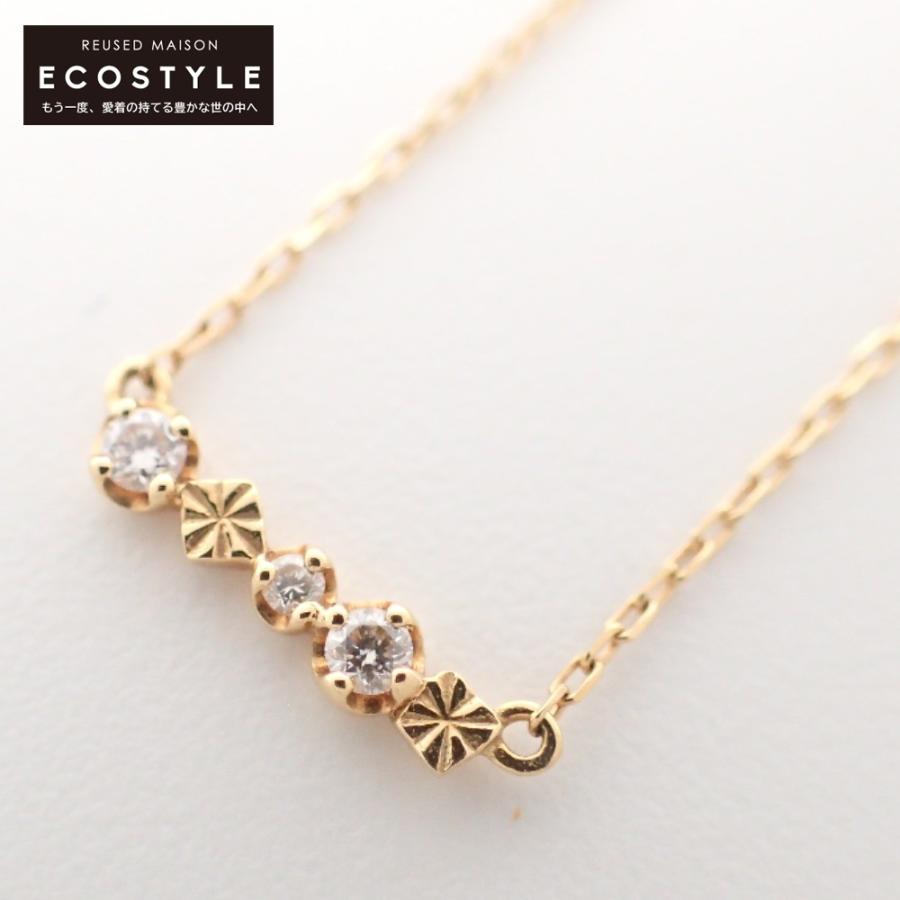 AHKAH ネックレス　AU750 AHKAH 美品 アーカー Au750 ジーヴル 0.03ct ダイヤモンド