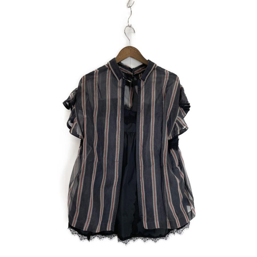 sacai サカイ 17-03153 ストライプ バックスリット ドッキング sacai サカイ 17-03153 ストライプ バックスリット ドッキング