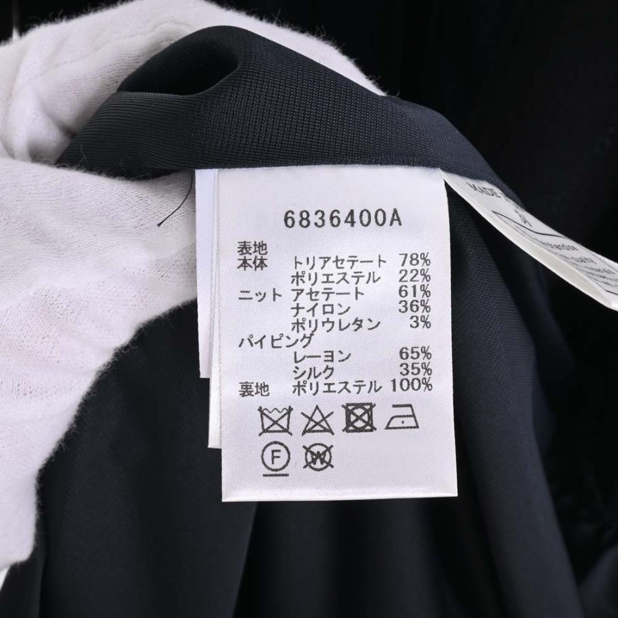 Rene ルネ 6836400A ブラック ベロア ミンク ワンピース 34