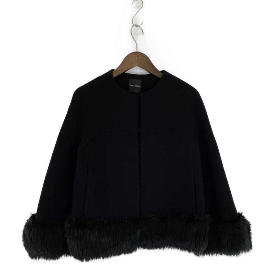 YOKO CHAN ヨーコチャン YCC-318-080 ブラック ファー切り替え