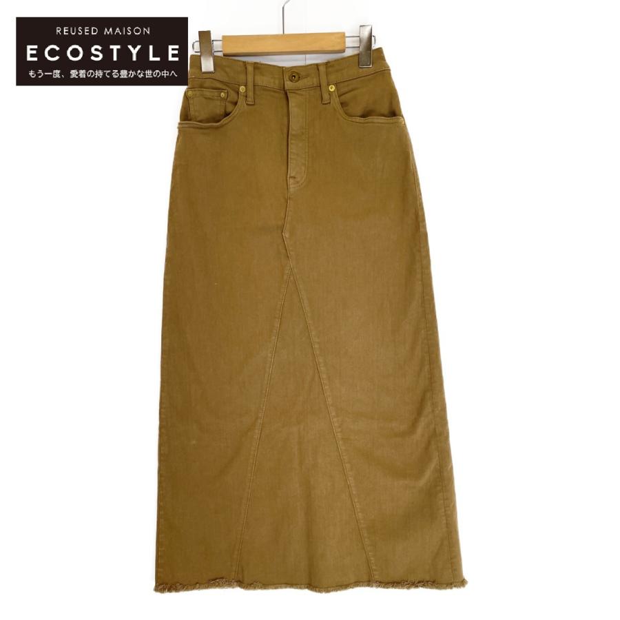 GOOD GRIEF グッドグリーフ MXSR24L ブラウン A Line Fringe Hem Skirt  