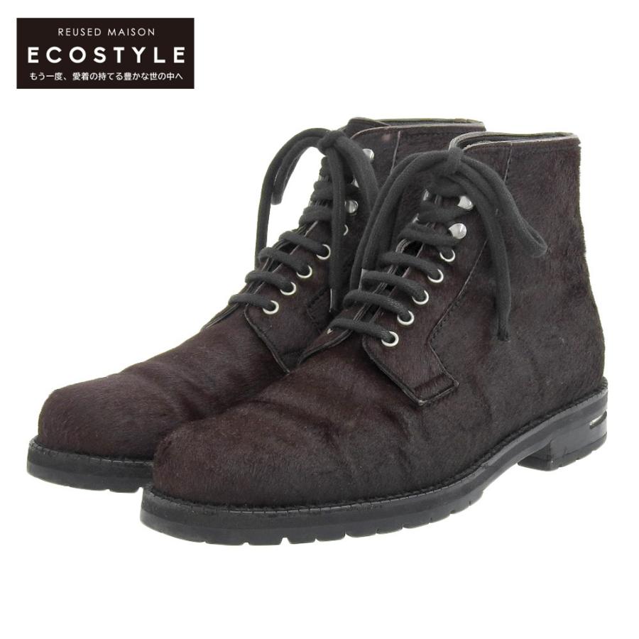 本日のみ値下げ ルイヴィトン レースアップ メンズ ブーツ 7 1/2 LOUIS VUITTON ルイ ヴィトン ハラコレザーレースアップブーツ メンズ