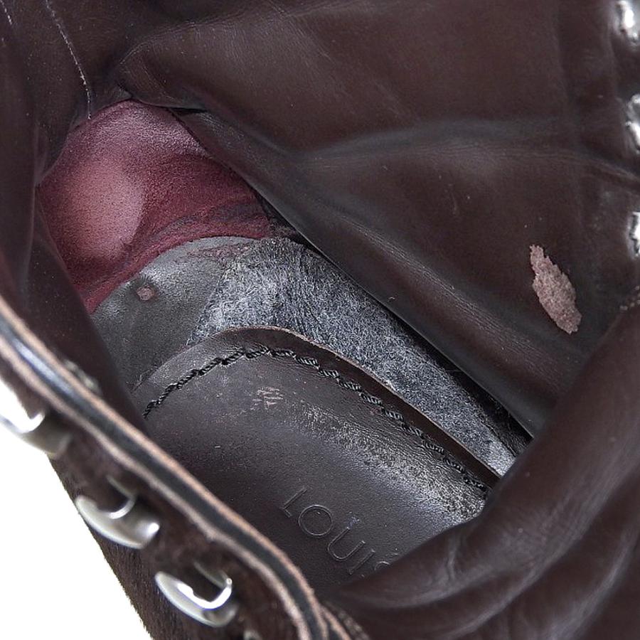 LOUIS VUITTON ルイ ヴィトン ハラコレザーレースアップブーツ メンズ