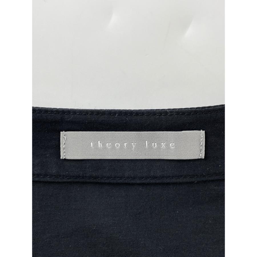 セオリーリュクス 23SS ブラック アセテート Icy Lawn Catena バンドカラーブラウス 38 Theory luxe セオリーリュクス 23SS ブラック アセテート Icy Lawn