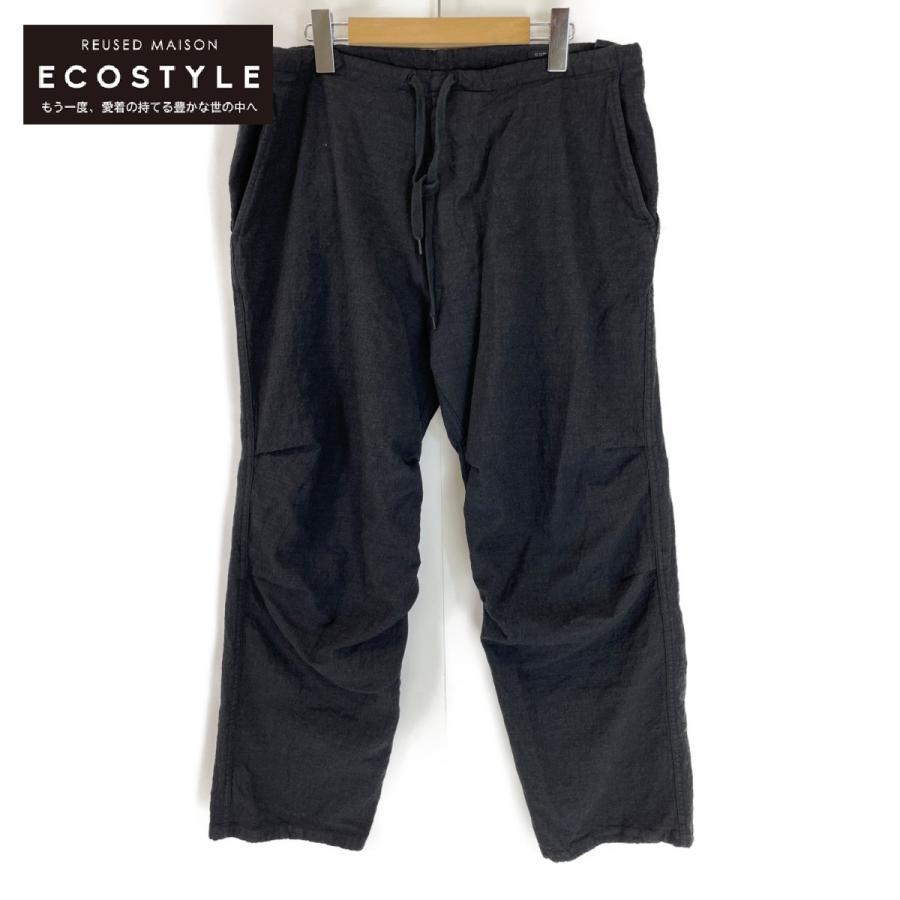 COMOLI コモリ 21SS T01-03003 ブラック ウールニータックパンツ 1
