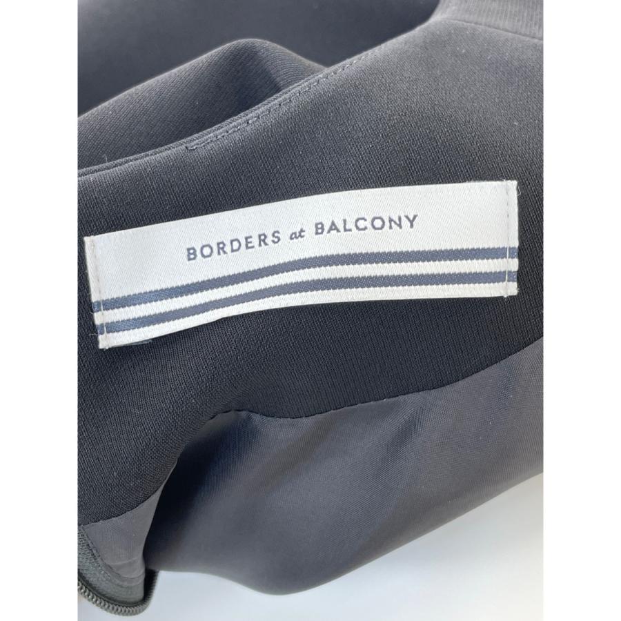 【中古】ボーダーズアットバルコニー 22SS マーメイドドレス ワンピース 七分袖 38 黒 白 BD2211-3E-03 レディース BORDERS at BALCONY ボーダーズアットバルコニー 22SS BD2211-3E-03