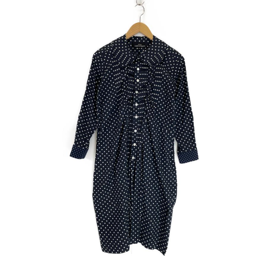 トリココムデギャルソン ドット柄ワンピース (ネイビー/S)