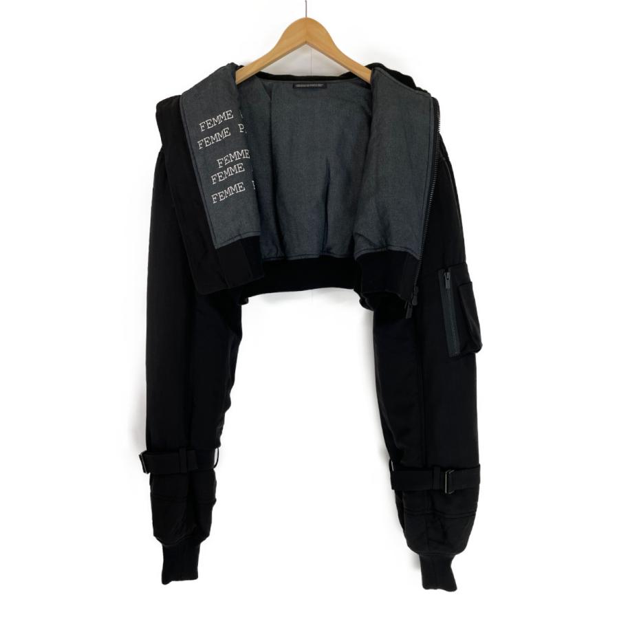 Yohji Yamamoto ヨウジヤマモト FX-J12-404 ブラック クロップド Yohji Yamamoto ヨウジヤマモト FX-J12-404 ブラック クロップド