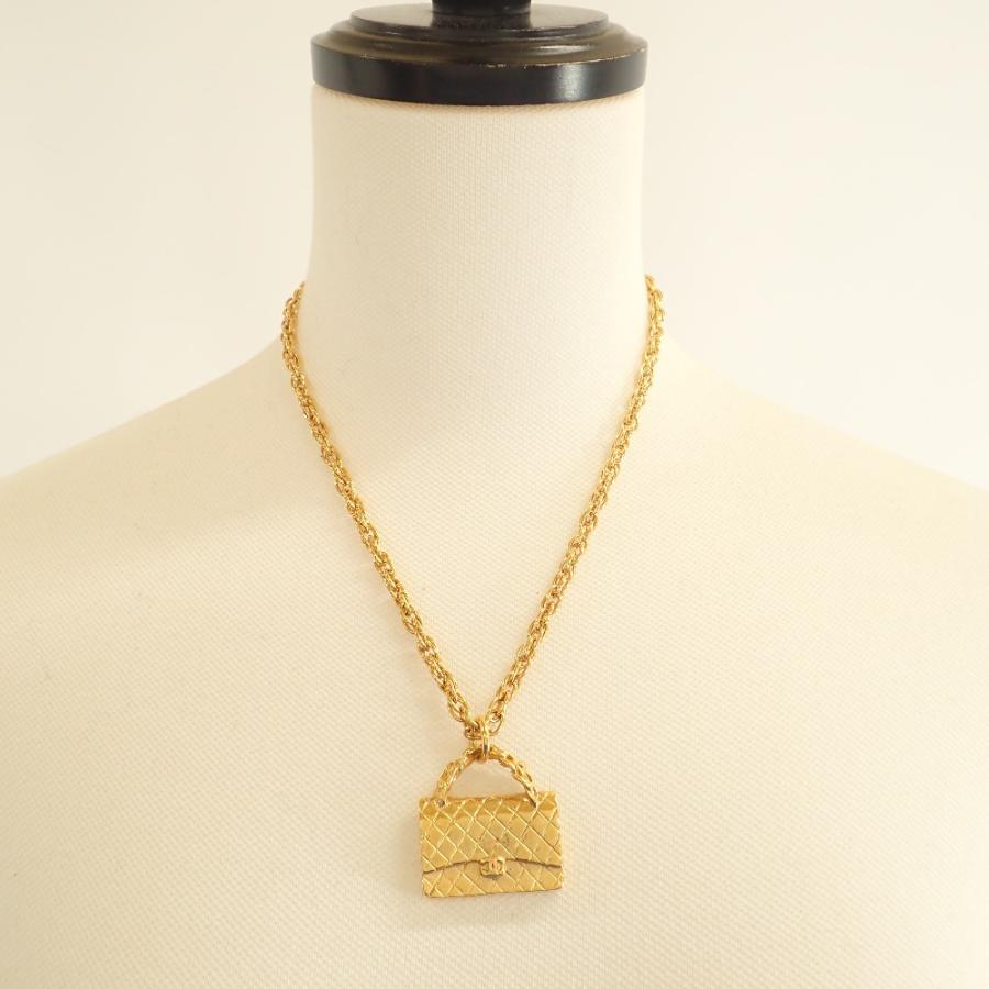 CHANEL シャネル 95P マトラッセトップ チェーン ネックレス イエロー 