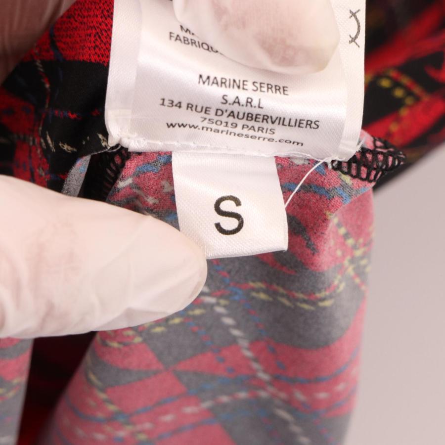 Marine Serre マリーンセル レッド ROYAL MOON CARREAUX TOP S
