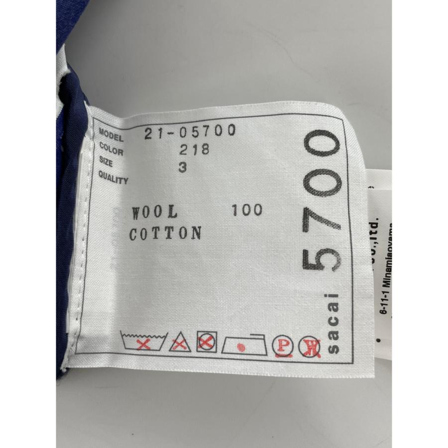 sacai（サカイ） 21AW 21-05700 ドッキングシャツ ネイビー ブルー