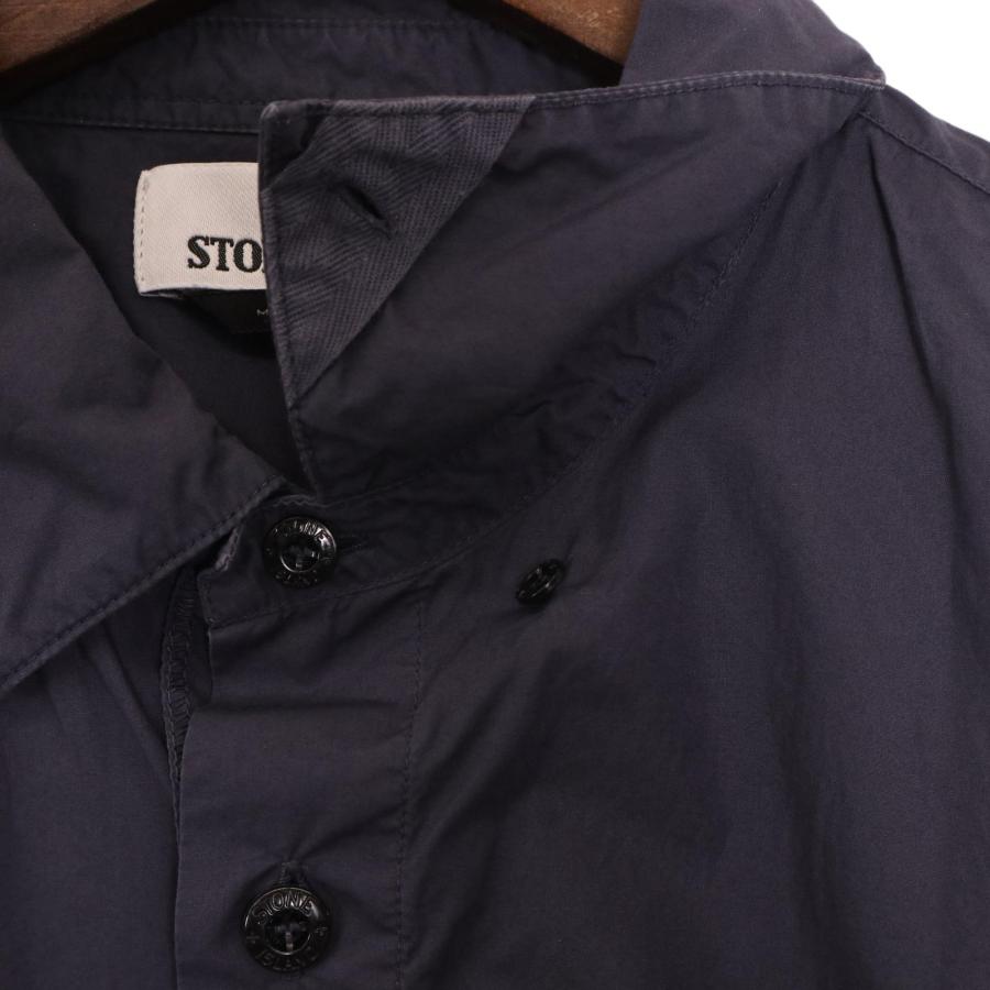 ストーンアイランド 20AW 731512501 ネイビー タイプライターコットン ロングスリーブシャツ L STONE ISLAND ストーンアイランド 20AW 731512501 ネイビー タイプ