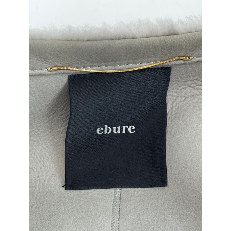 ebure エブール 2610200044 レザーベルト付 ムートン ノーカラー