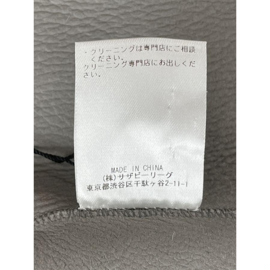 【suzu】ebure ノーカラームートンロングコート 36 グレー Ron Herman - 【suzu様専用】ebure ノーカラームートンロングコート 36