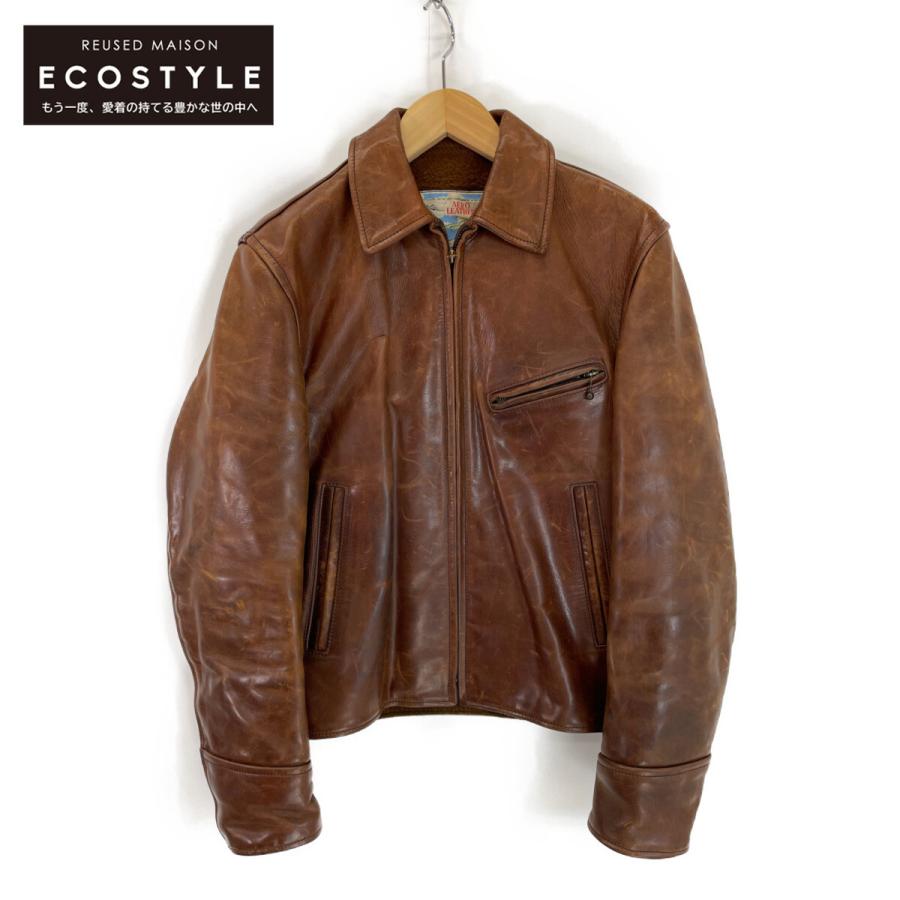 AEROLEATHER エアロレザー ブラウン ハーフベルト アルパカウール