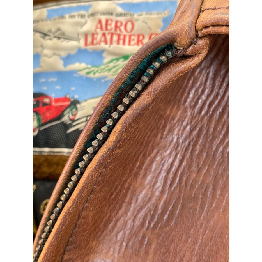 AEROLEATHER エアロレザー ブラウン ハーフベルト アルパカウール