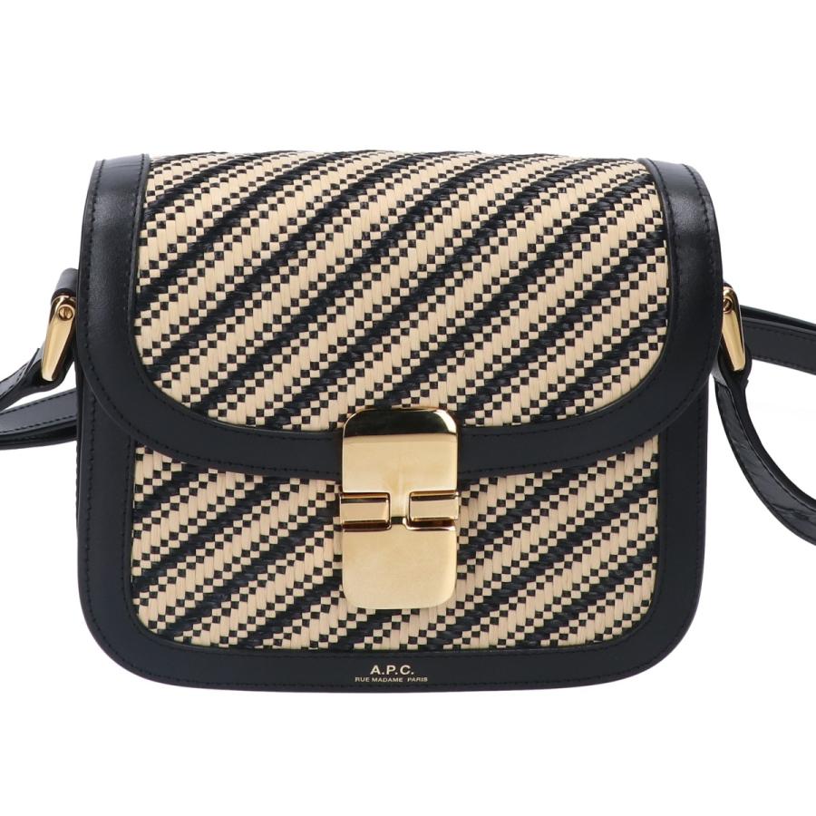 美品/ A.P.C. アーペーセー sac grace mini グレース ミニ ラフィアx 