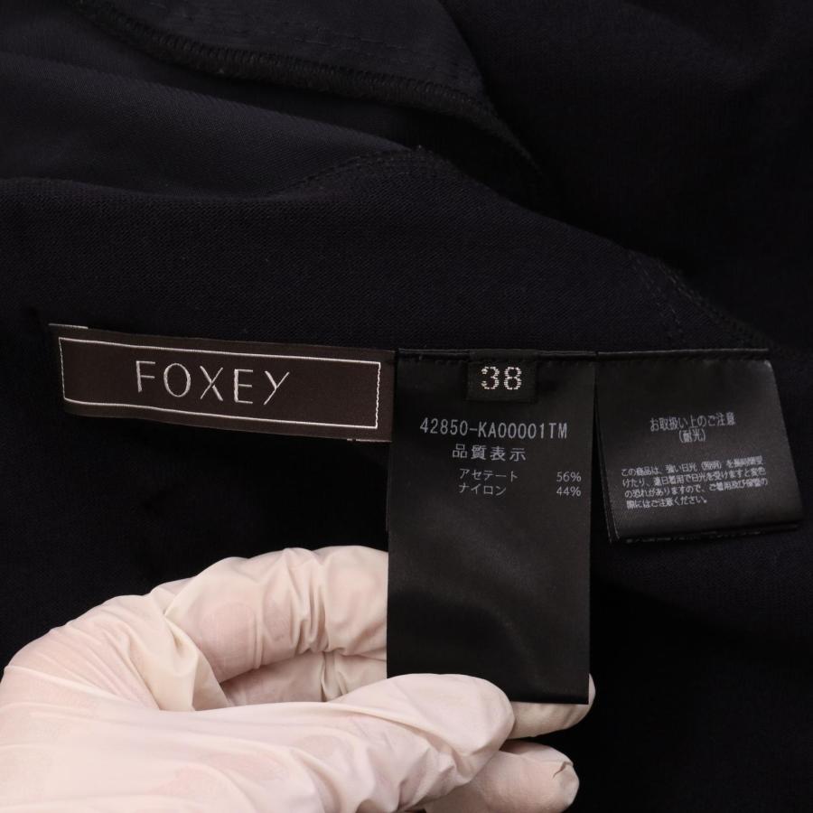 未使用級✨10万 フォクシー ティアードニットドレス スリール 22年 ネイビー FOXEY（フォクシー） 22年製 42850 ネイビー スリール ニットドレス