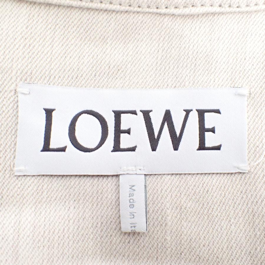 LOEWE ロエベ 23年 S359Y50X07 ベージュ リネン ワークシャツ 