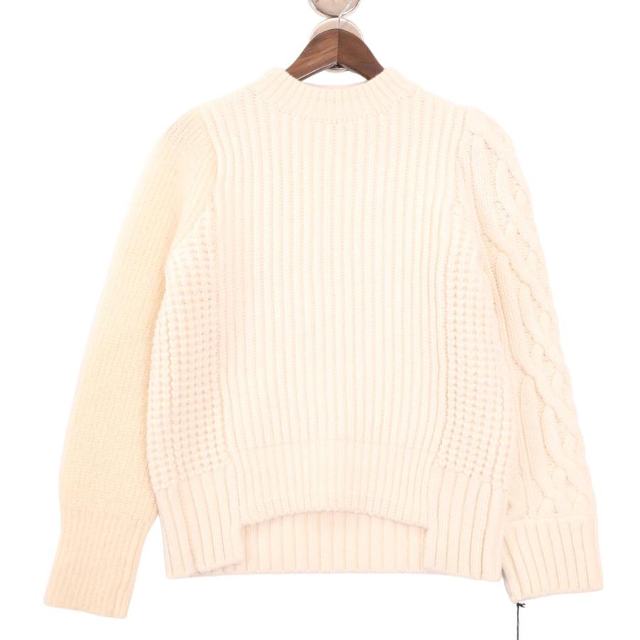 sacai（サカイ） 23年製 オフホワイト ウール モヘアニット プル