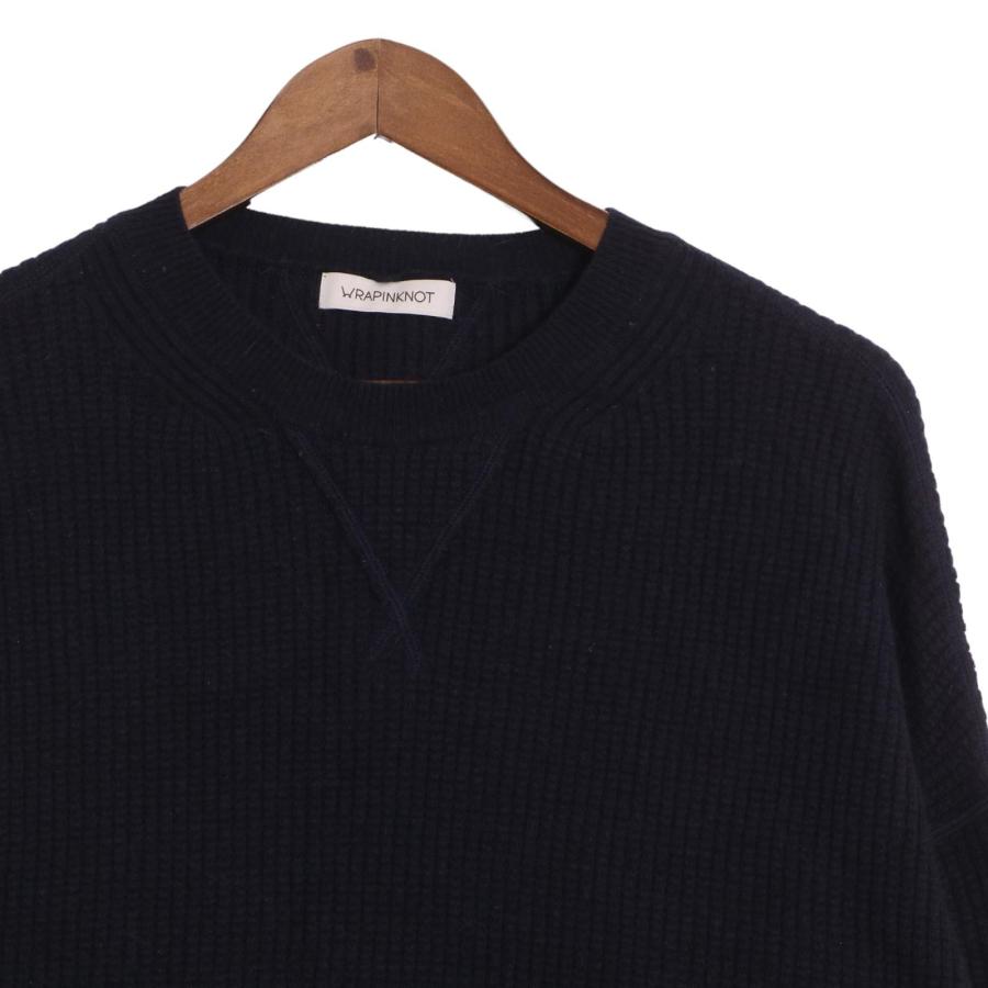 ラッピンノット　WRAPINKNOT×COZ カシミヤ　ニットパーカー　ブラック wrapinknot×coz カシミアニットパーカー