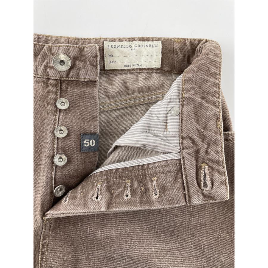 Brunello Cucinelli チャコールブラウン コットン レジャーフィット 