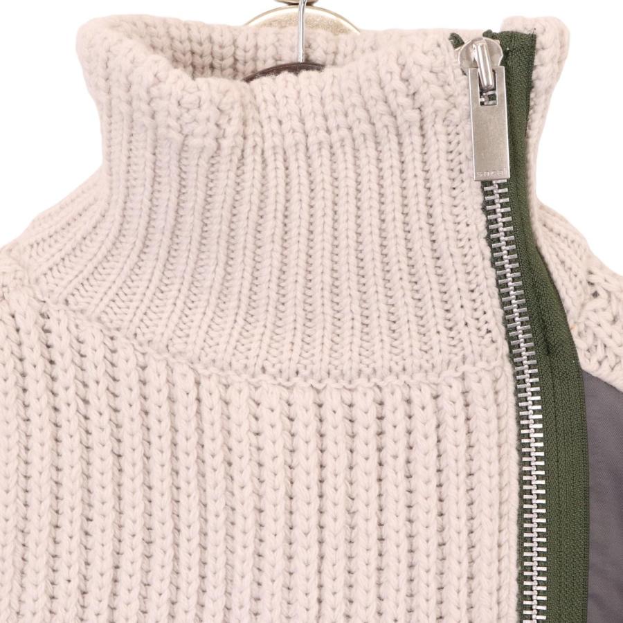 sacai（サカイ） 22年製 22-06192 ナイロンツイル ウール ニット