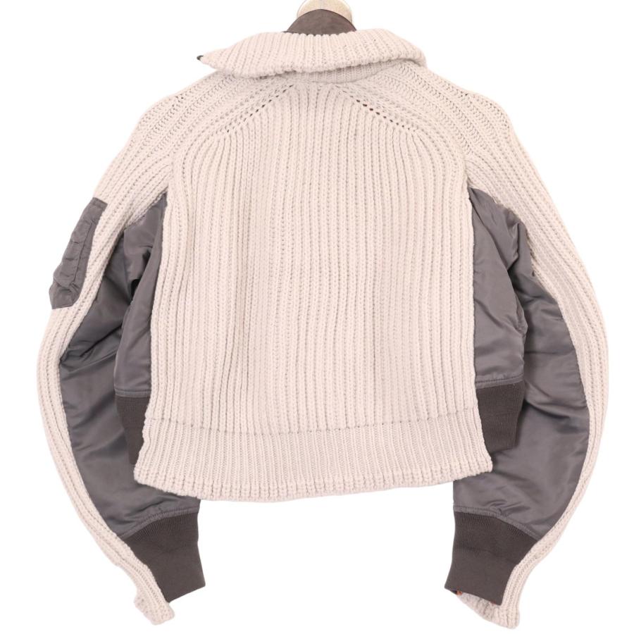 sacai（サカイ） 22年製 22-06192 ナイロンツイル ウール ニット