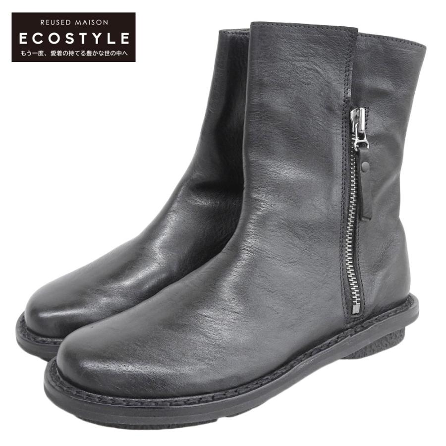[美品] Tripped (トリッペン)ブラック レザー ブーツ trippen（トリッペン） 美品 Deer f (black-waw/black-sft) レザー