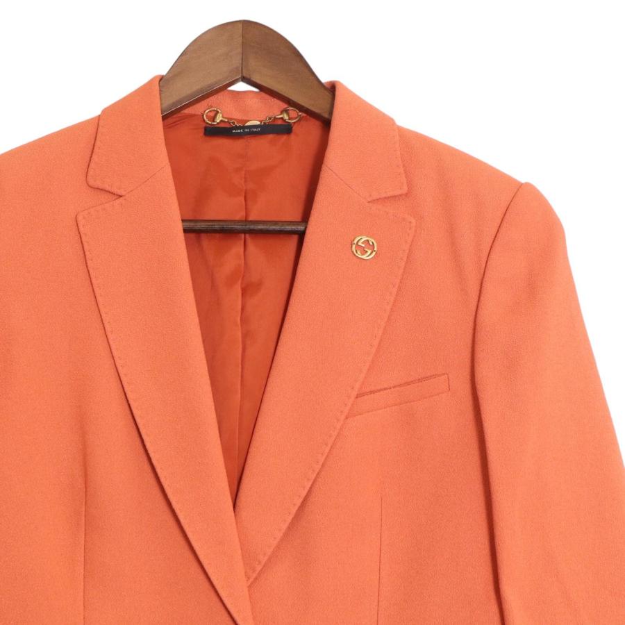 GUCCI グッチ 314574 オレンジ ダブルG シングルジャケット 40