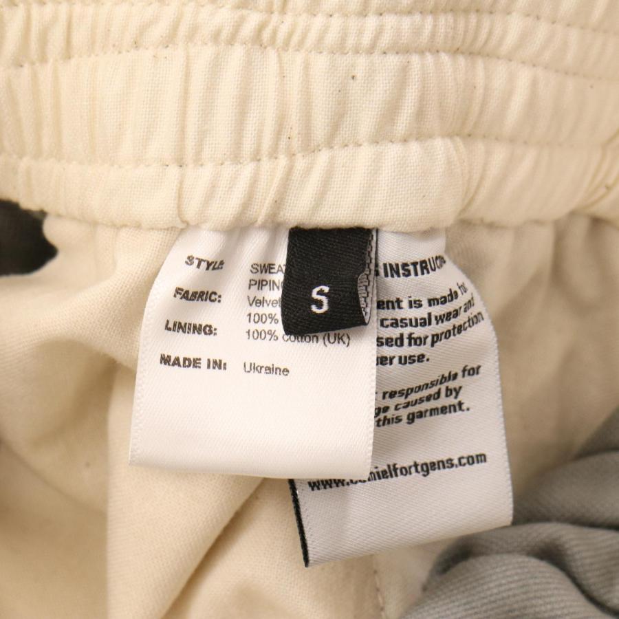 CAMIEL FORTGENS 016 グレー SWEAT PANTS サイドホワイトライン 