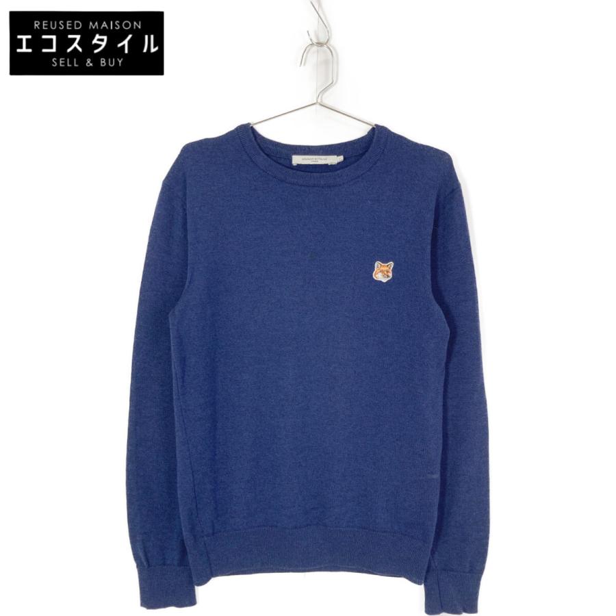 MAISON KITSUNÉ ネイビー ニット S 【公式通販】