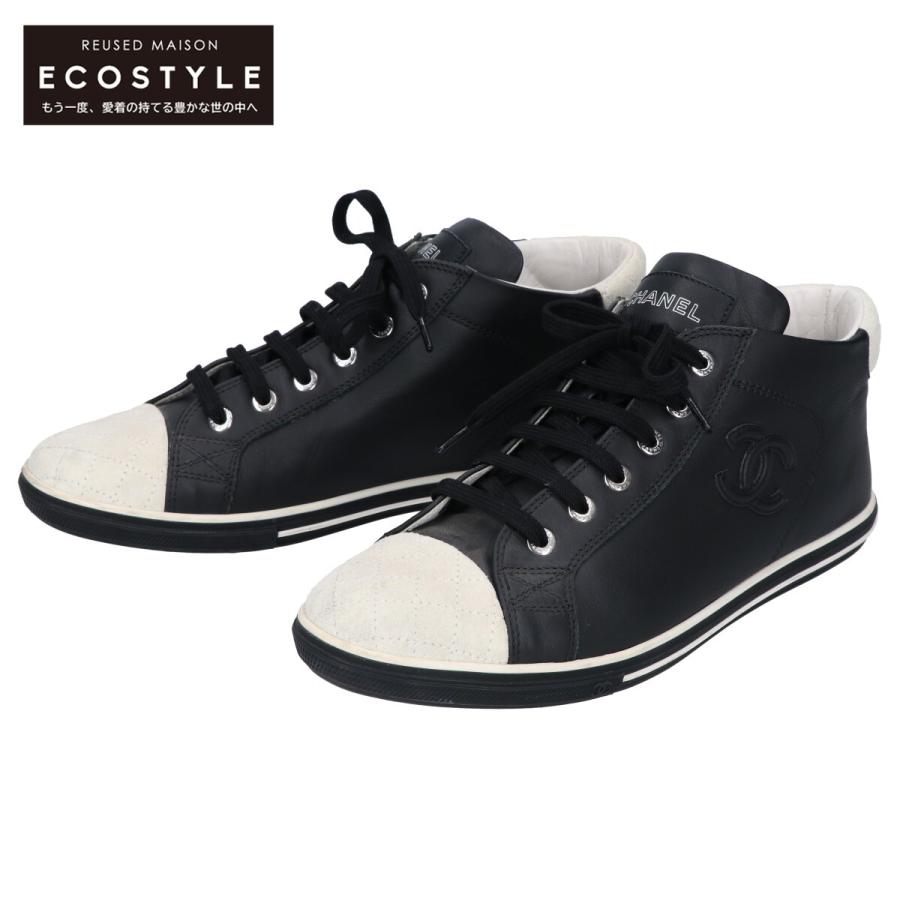 CHANEL シャネル 13P G29058 Y15076 TENNIS テニス レザー/スエード 
