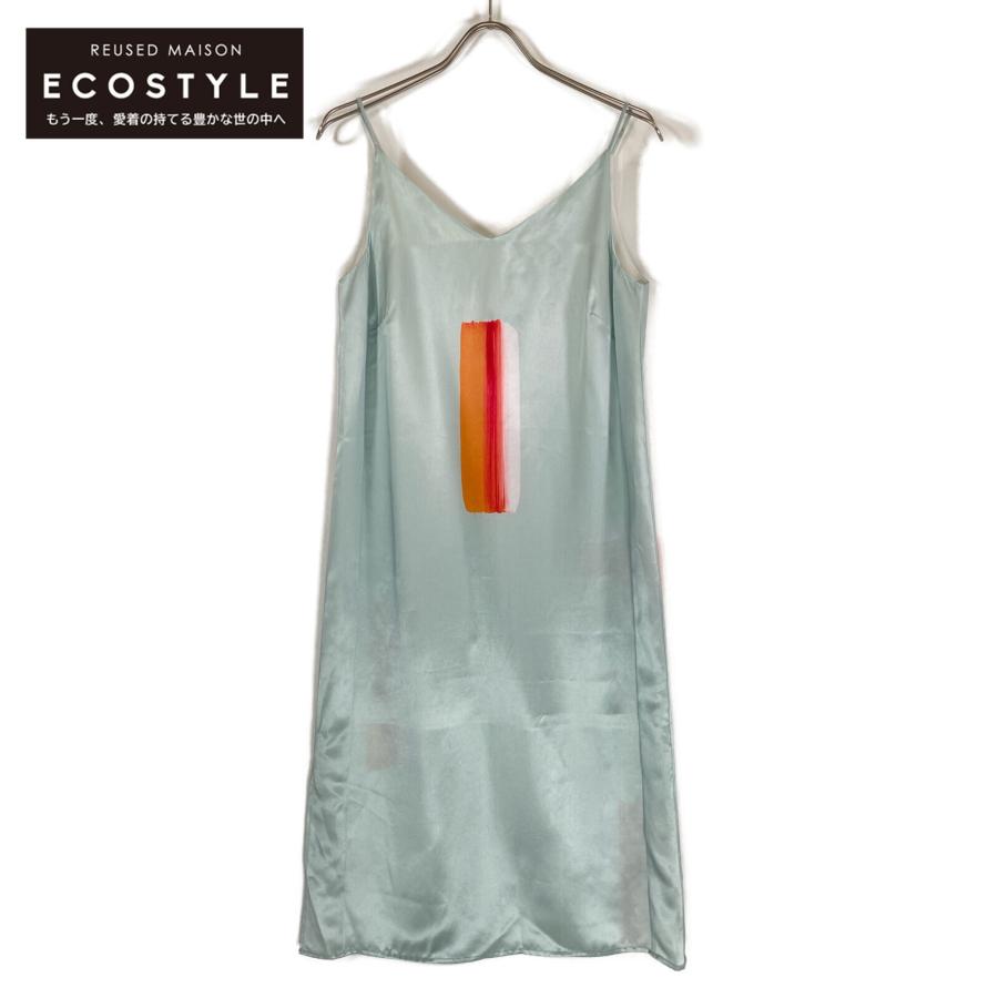 TELMA テルマ　キャミソールドレス　ワンピース　水色 TELMA テルマ 23SS ライトブルー Brushed Camisole Dress 36