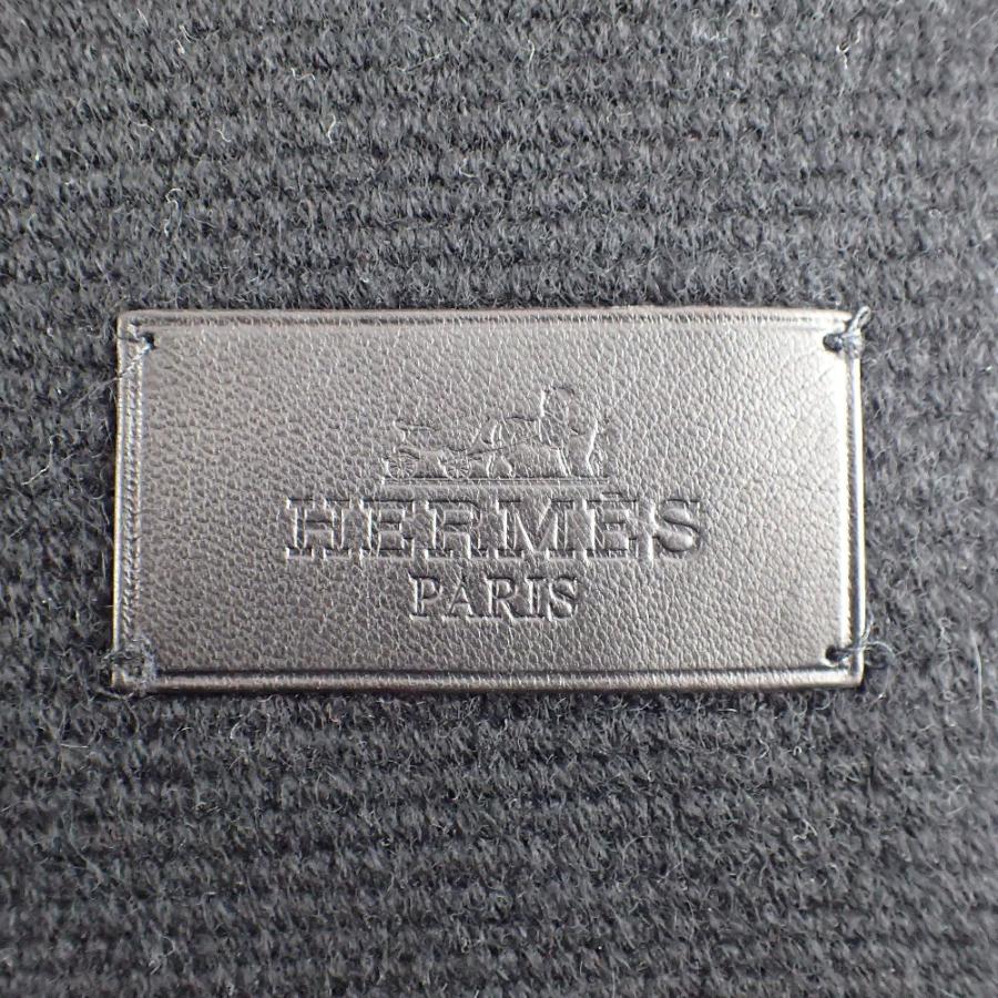 美品 HERMES エルメス ヘリンボーン バイカラー カシミヤ100