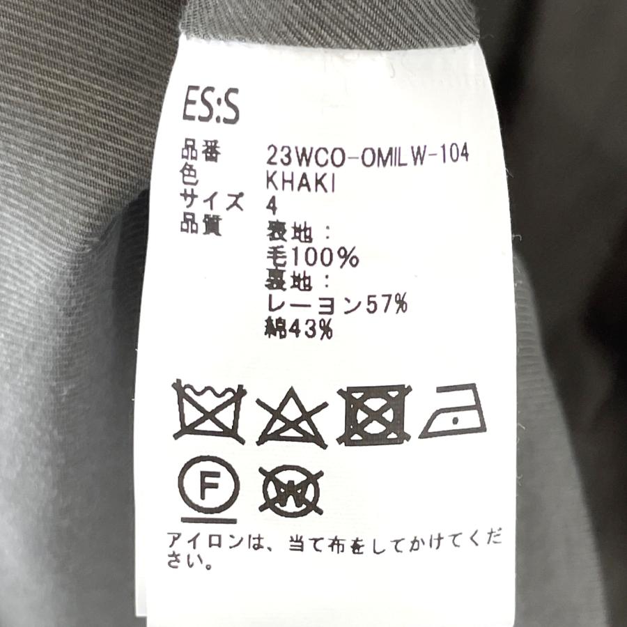 ES:S エス トレンチコート ウールサージ カーキ 4 コート ウール ES:S エス トレンチコート ウールサージ カーキ 4 コート ウール