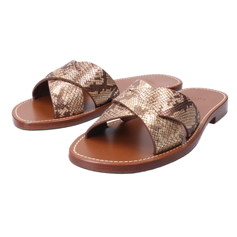 CELINE フラットサンダル ブラウン CELINE ブラウン フラットサンダル