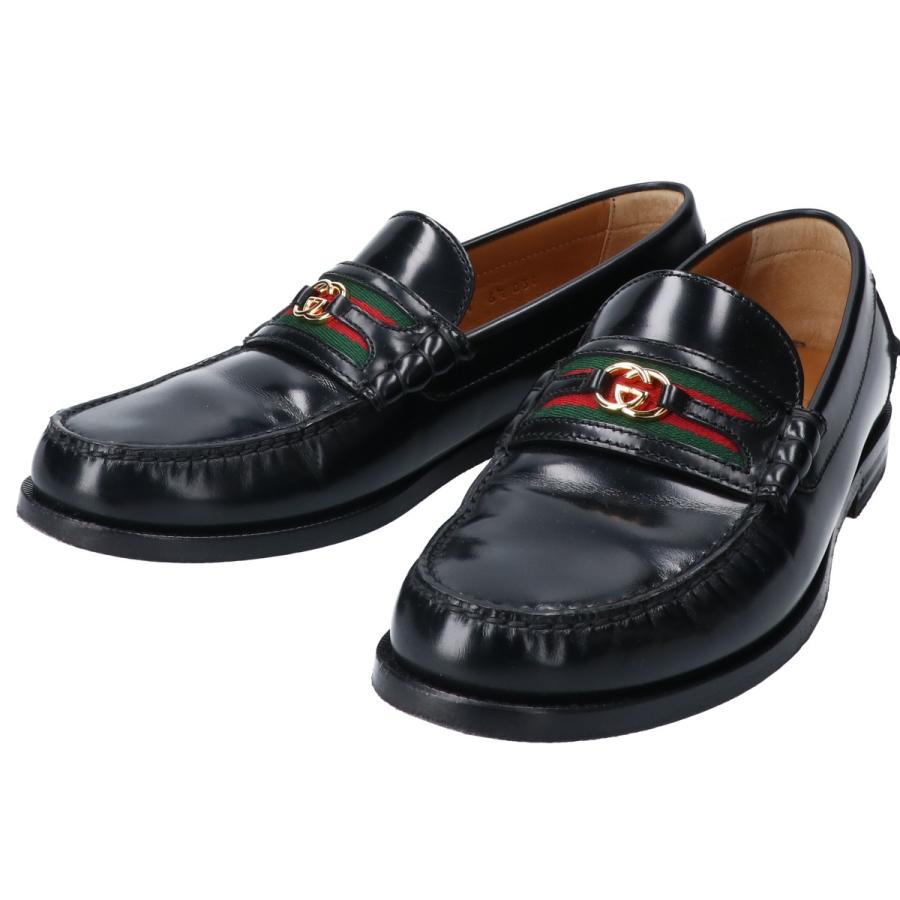 GUCCI グッチ 644724 GGシェリーライン レザー ローファー GUCCI グッチ 644724 GGシェリーライン レザー ローファー