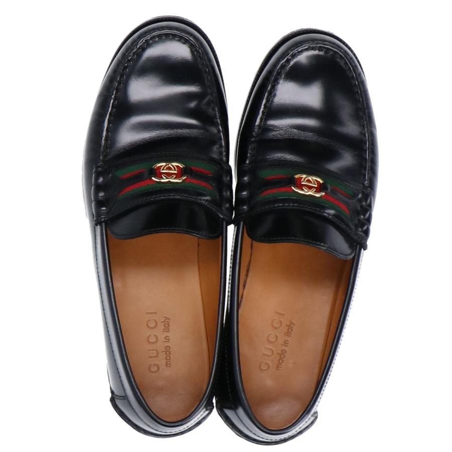GUCCI グッチ 644724 GGシェリーライン レザー ローファー GUCCI グッチ 644724 GGシェリーライン レザー ローファー