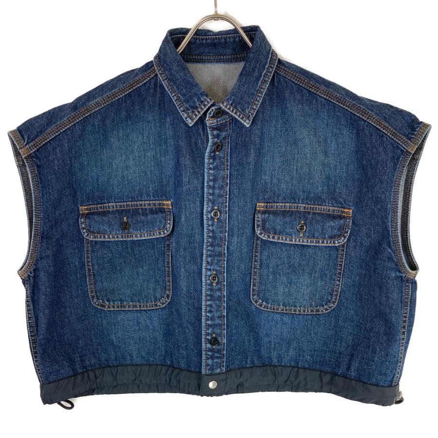 sacai サカイ 24-07136 インディゴ ワイドシルエット sacai サカイ 24-07136 インディゴ ワイドシルエット