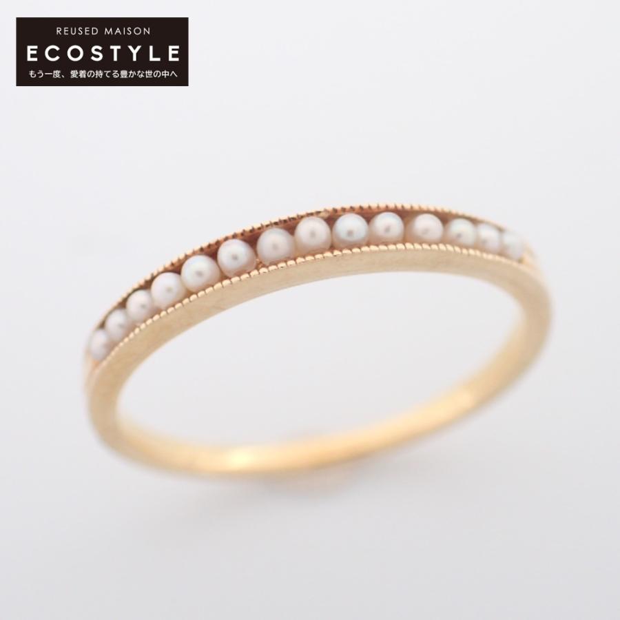 agete（アガット） K14 スモールパール リング・指輪 イエローゴールド