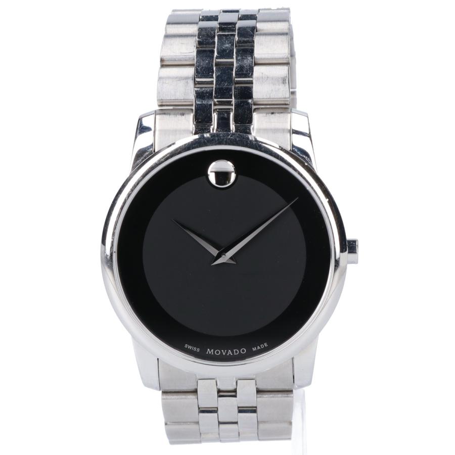 MOVADO モバード MUSEUMミュージアム 黒文字盤 クオーツ 腕時計 