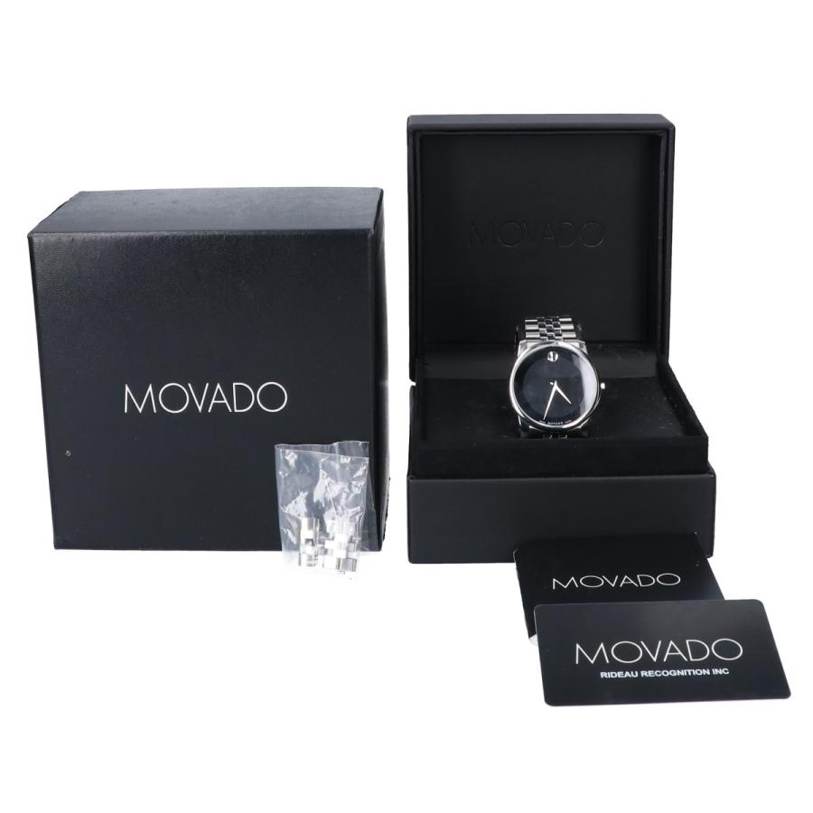 MOVADO モバード MUSEUMミュージアム 黒文字盤 クオーツ 腕時計 