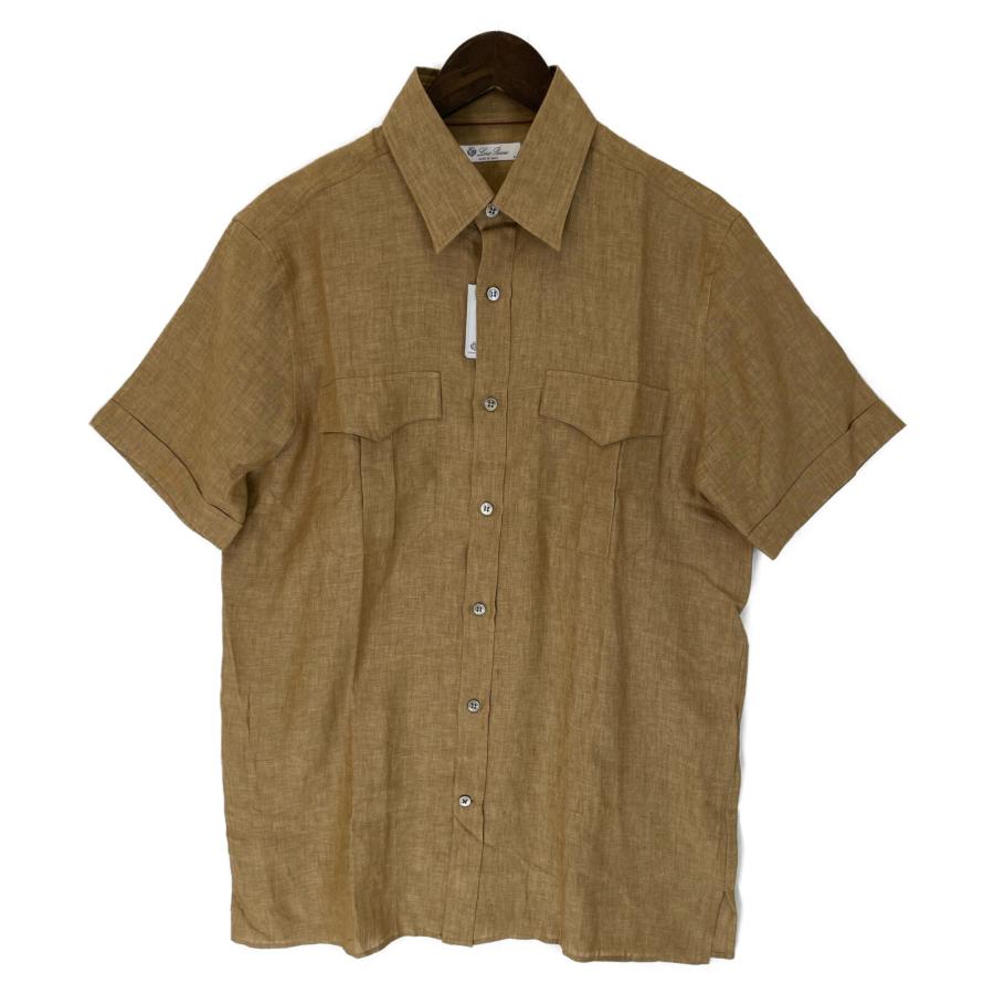 Loro Piana（ロロピアーナ） FAL0843 ベージュ リネン100% 半袖シャツ