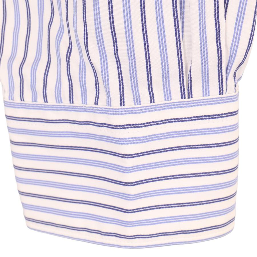 COMME des GARCONS SHIRT FH-B052 ブルー ストライプ デコンストラクト
