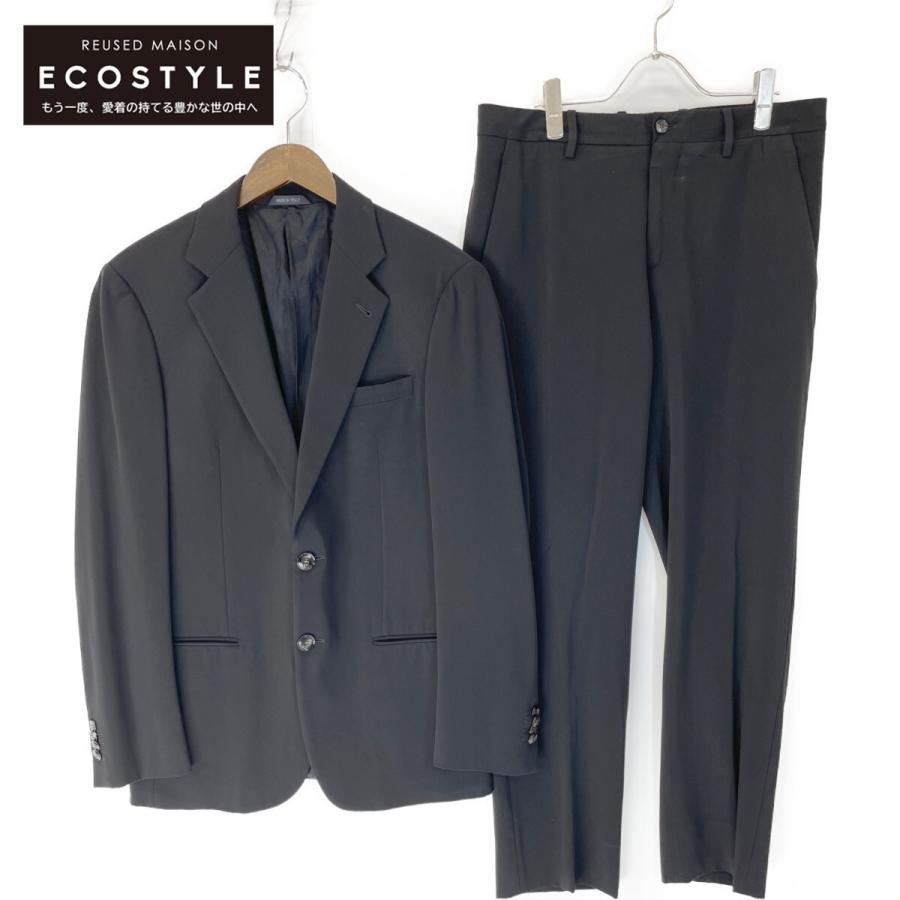 ARMANI シングルスーツ セットアップ ブラック (サイズ48 ARMANI シングルスーツ セットアップ ブラック (サイズ48